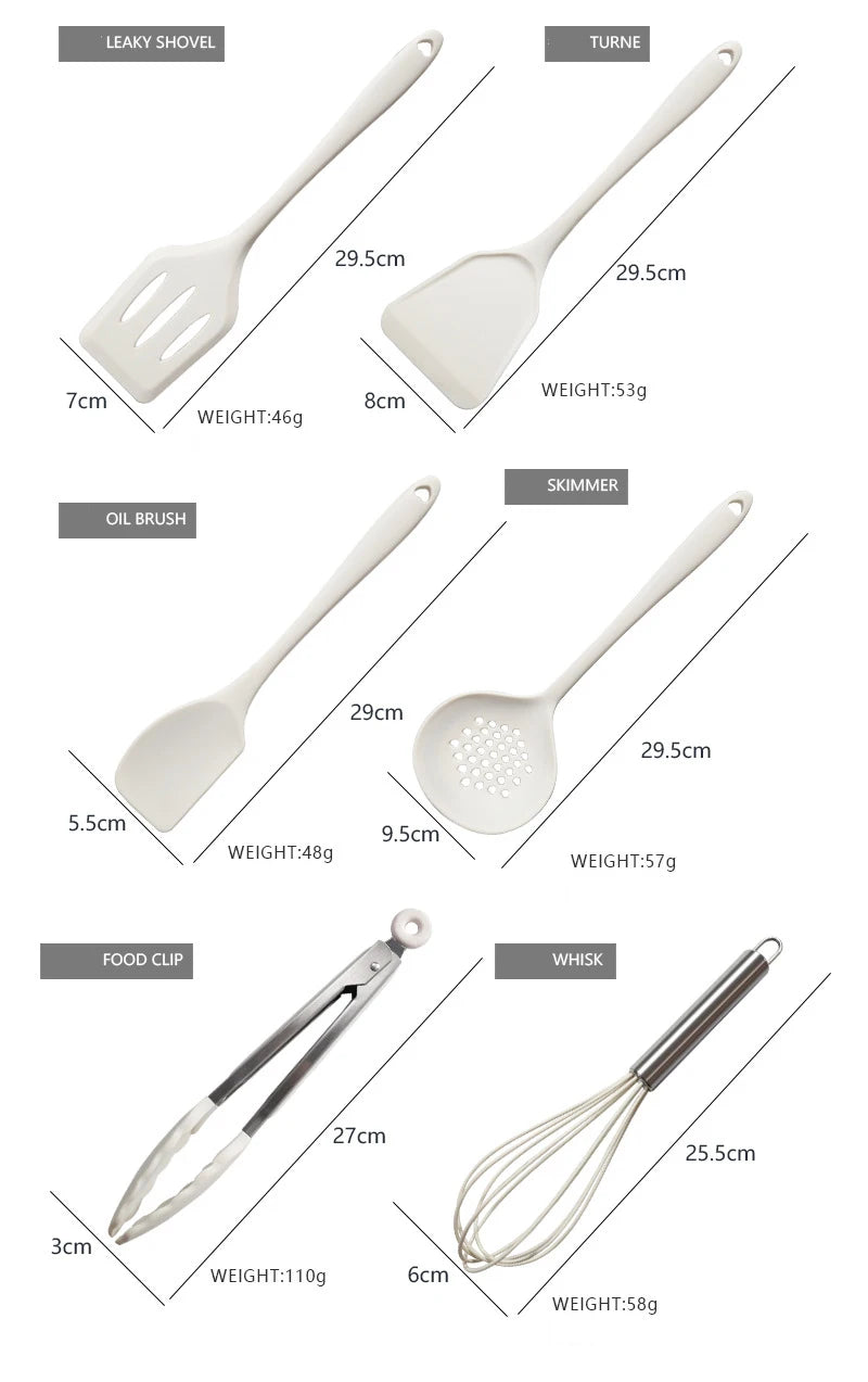 Kit de Utensílios de Silicone 18 Peças