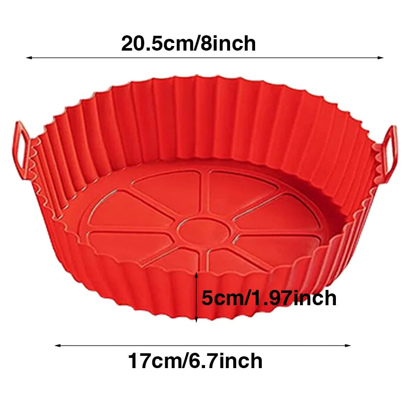 Forma de Silicone Reutilizável para Air Fryer – Antiaderente e Lavável