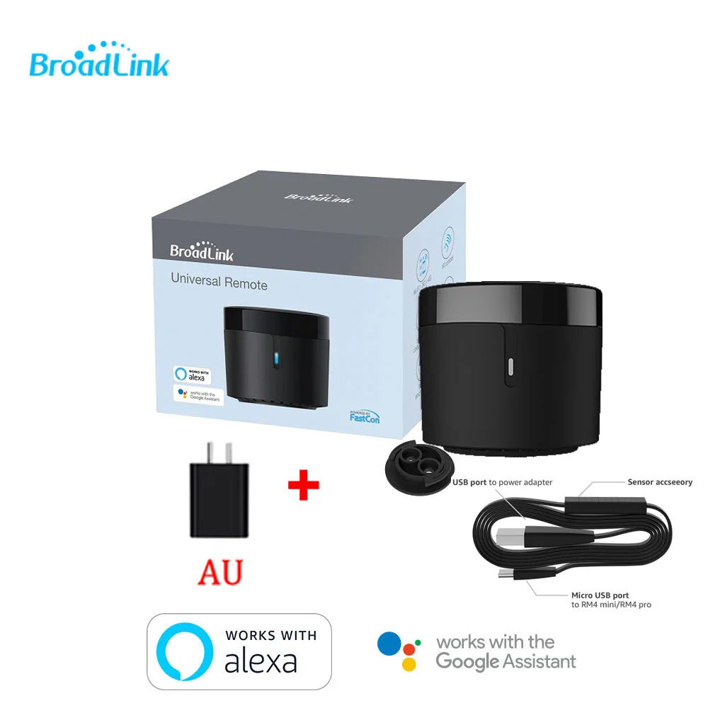 Controle Remoto Universal Inteligente BroadLink RM4 – Wi-Fi e IR | Compativel com Alexa e Google