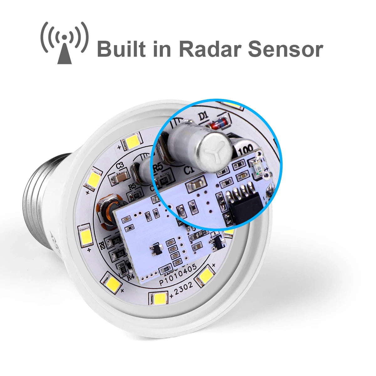 Luminária LED com Sensor de Movimento Radar – Kit 2 Un. | Bivolt 110V/220V