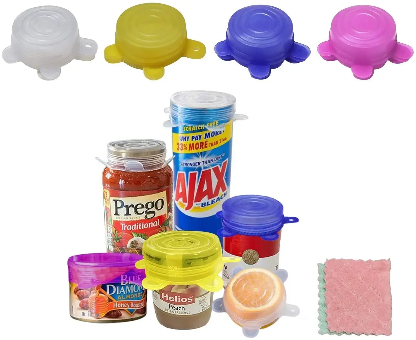 Tampas de Silicone Reutilizáveis 13 Peças