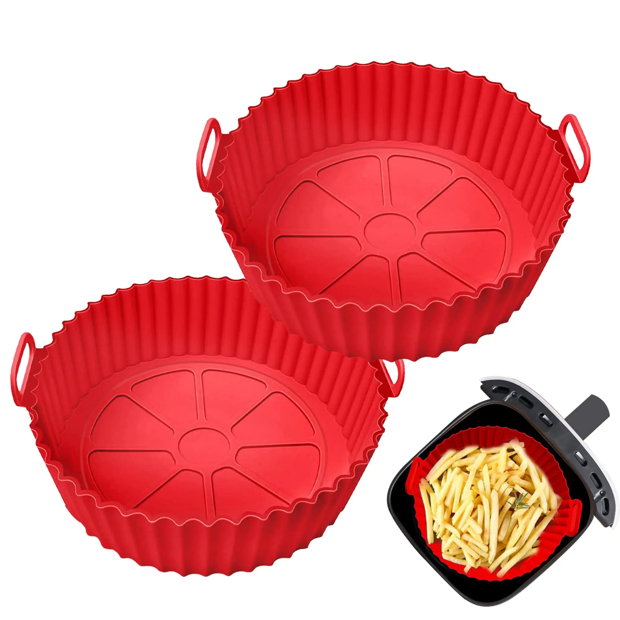 Forma de Silicone Reutilizável para Air Fryer – Antiaderente e Lavável