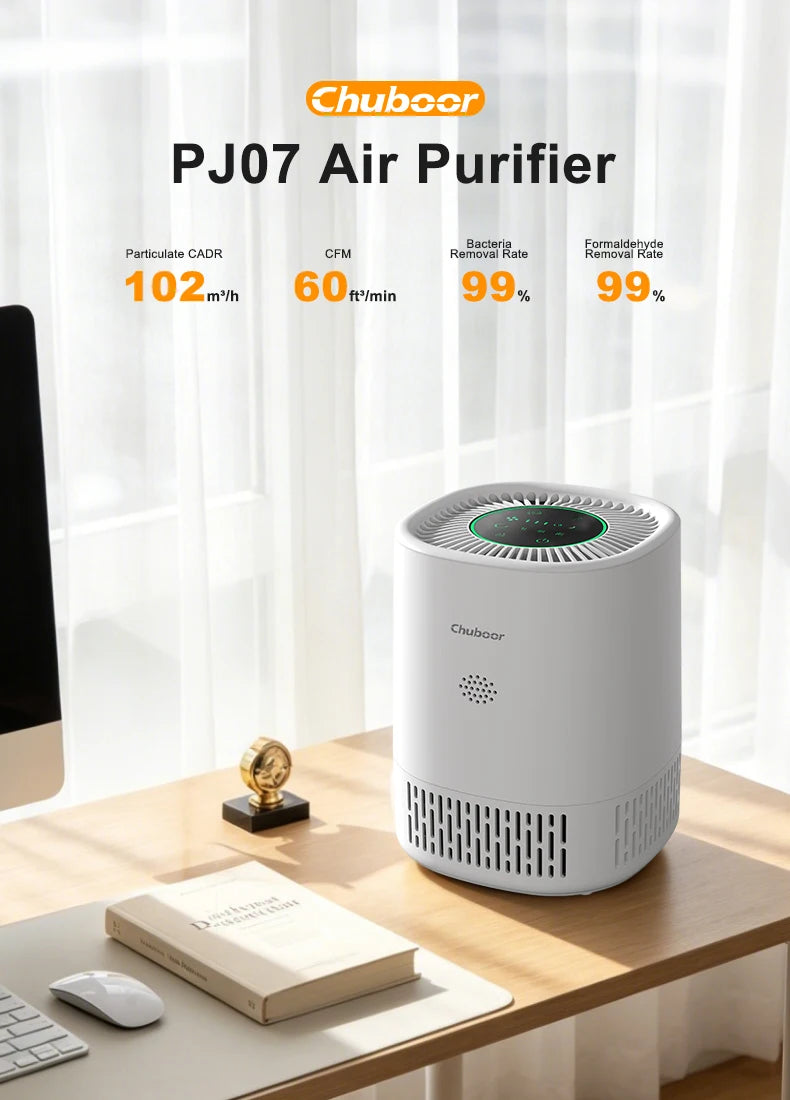 Purificador de Ar para Pets Chuboor PJ07 – Filtro H13 HEPA com Wi-Fi e App