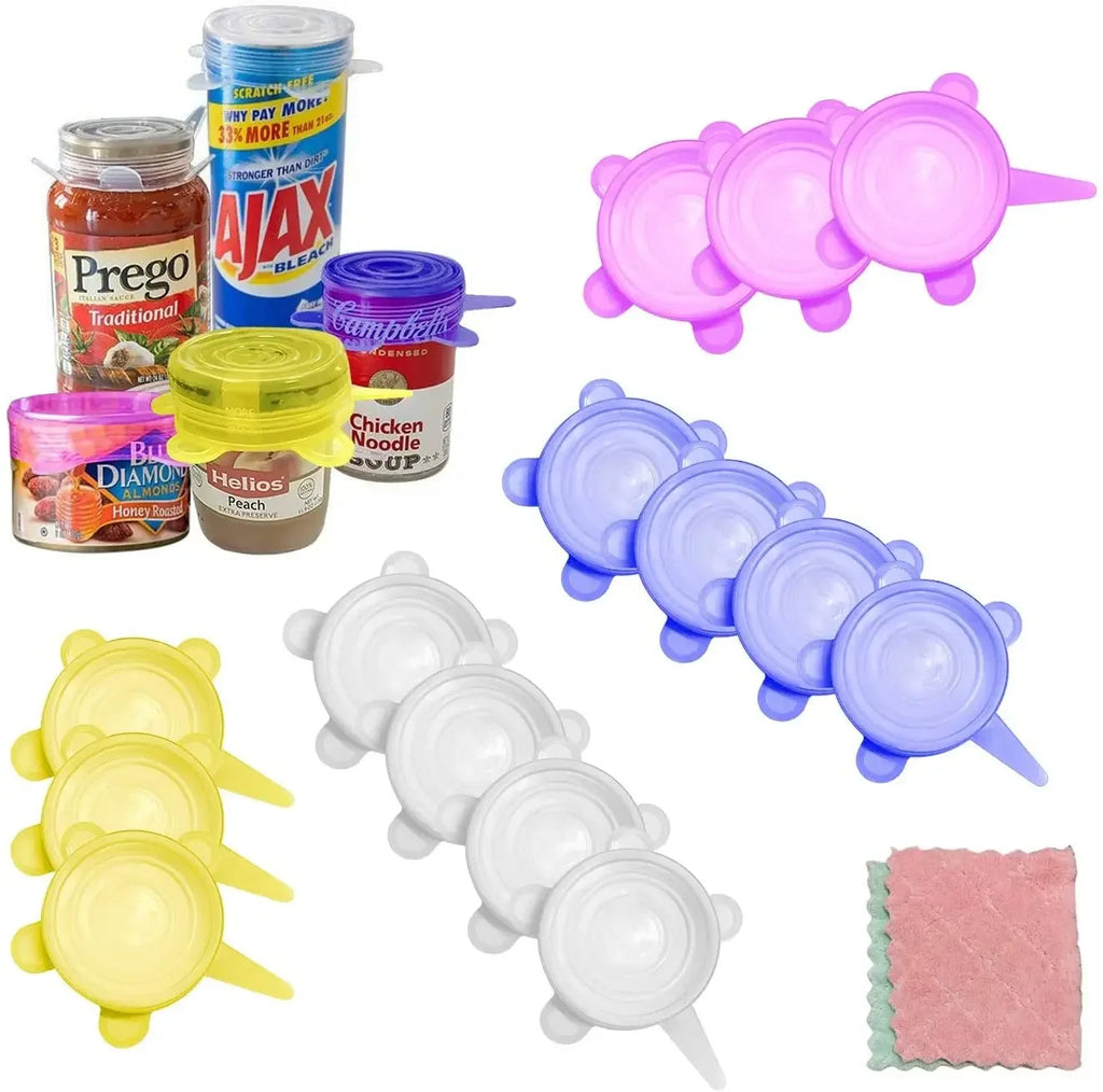 Tampas de Silicone Reutilizáveis 13 Peças