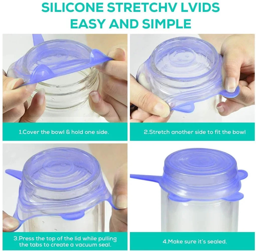 Tampas de Silicone Reutilizáveis 13 Peças