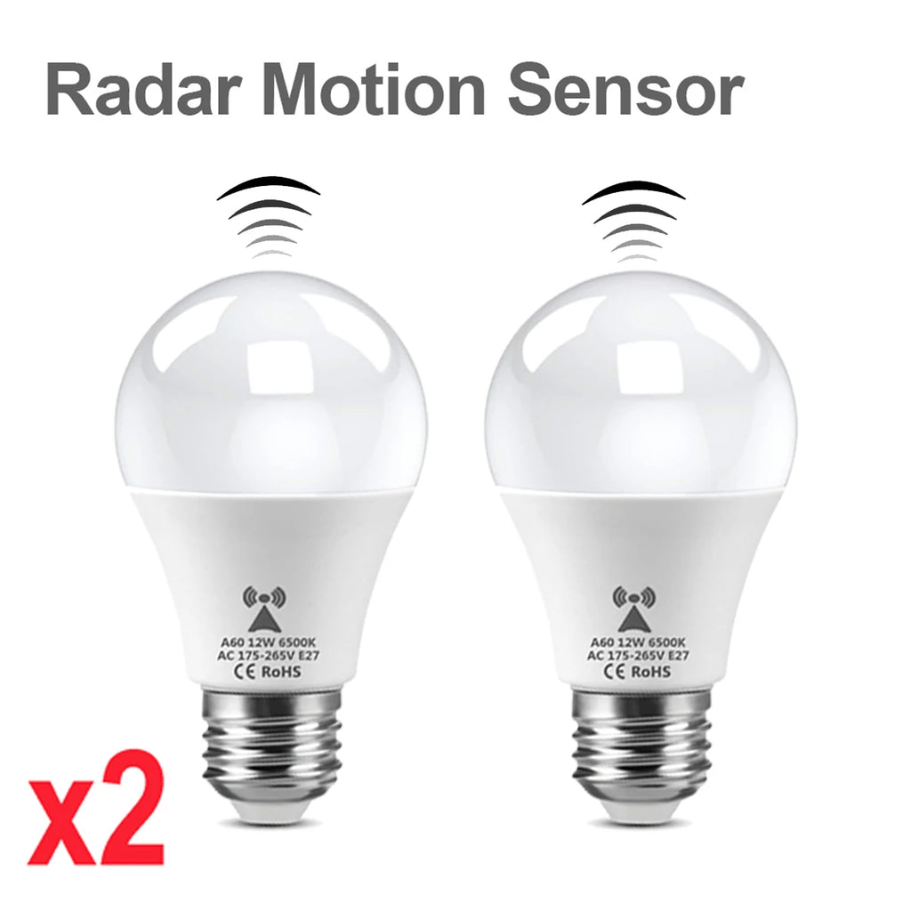 Luminária LED com Sensor de Movimento Radar – Kit 2 Un. | Bivolt 110V/220V