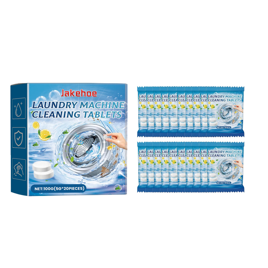 Pastilhas de Limpeza para Máquina de Lavar – Remove Odores e Bactérias | Caixa com 20 un.