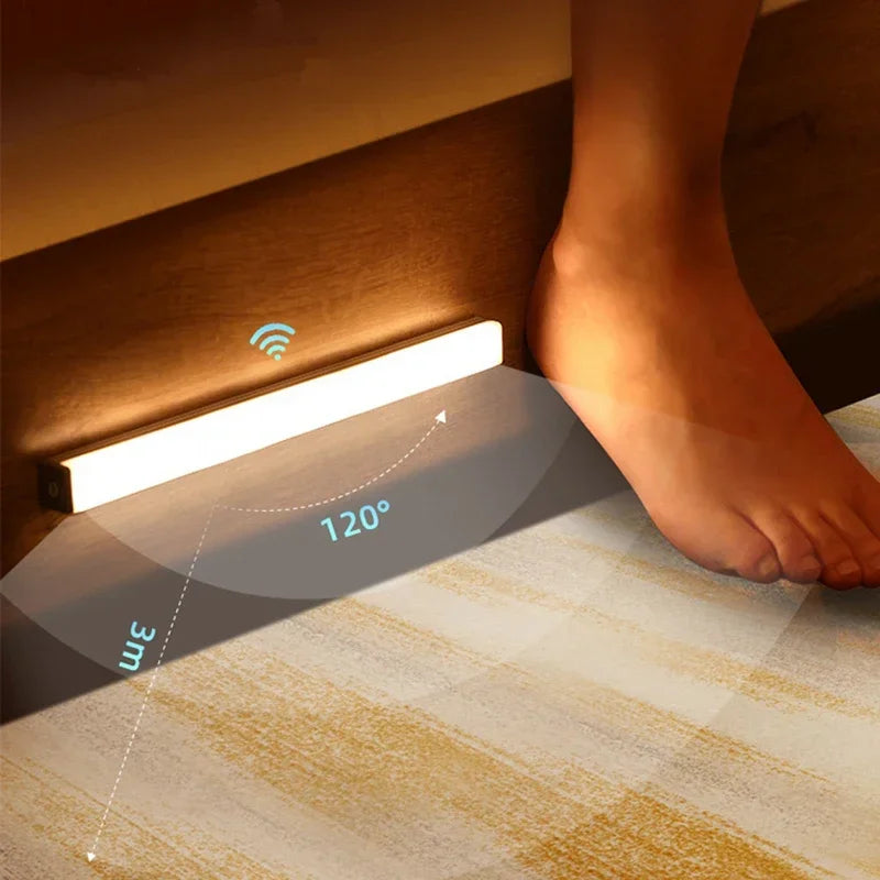 Luminária LED Barra com Sensor de Movimento para Armário e Cozinha – Recarregável
