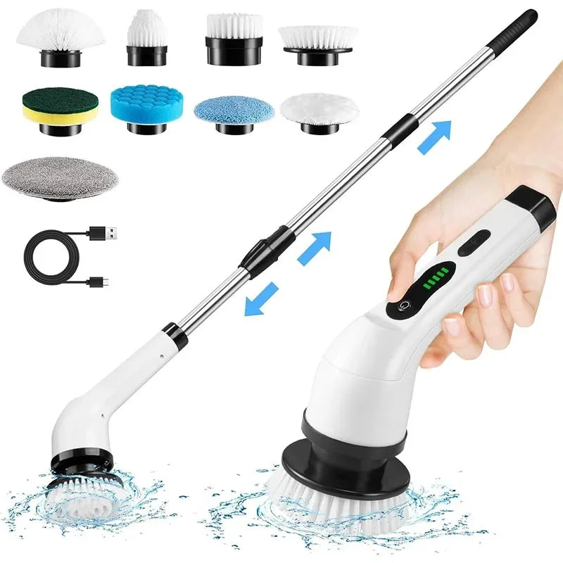 Escova Elétrica Recarregável para Limpeza Pesada