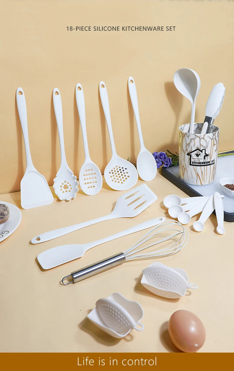 Kit de Utensílios de Silicone 18 Peças
