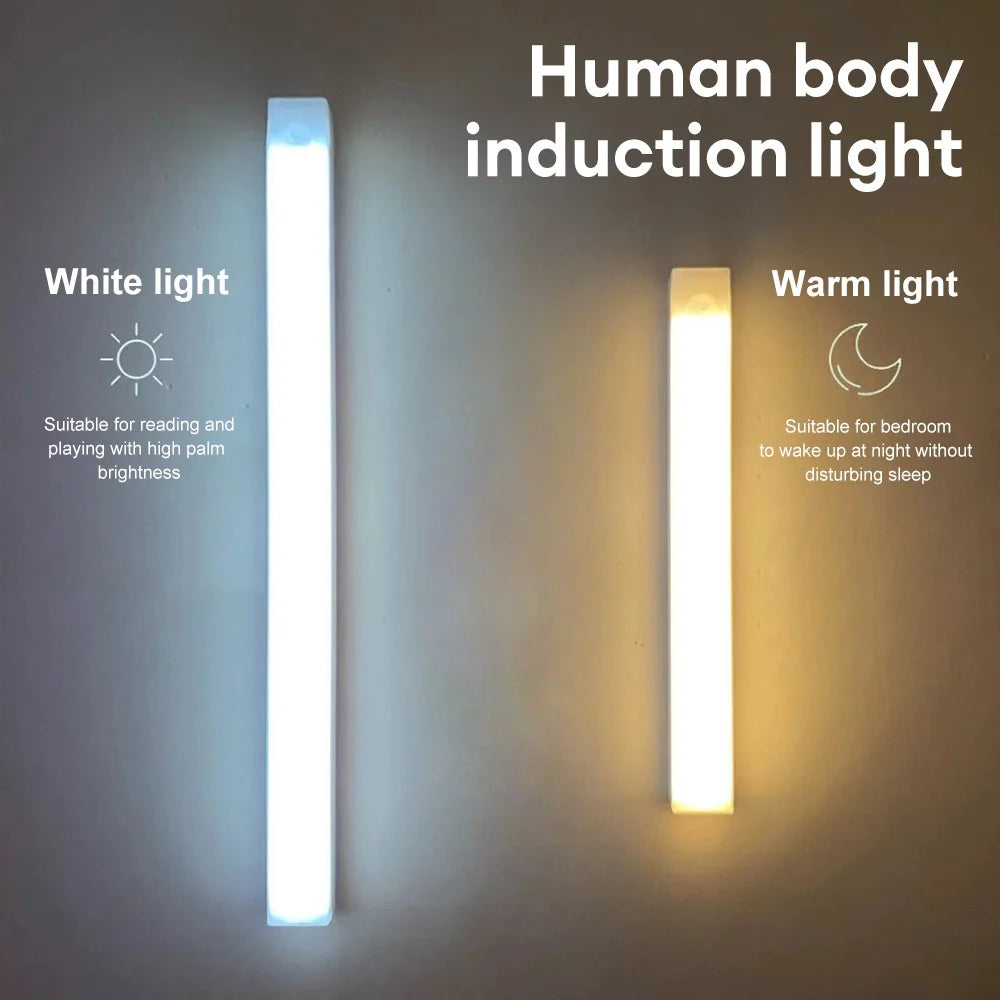 Luminária LED Barra com Sensor de Movimento para Armário e Cozinha – Recarregável