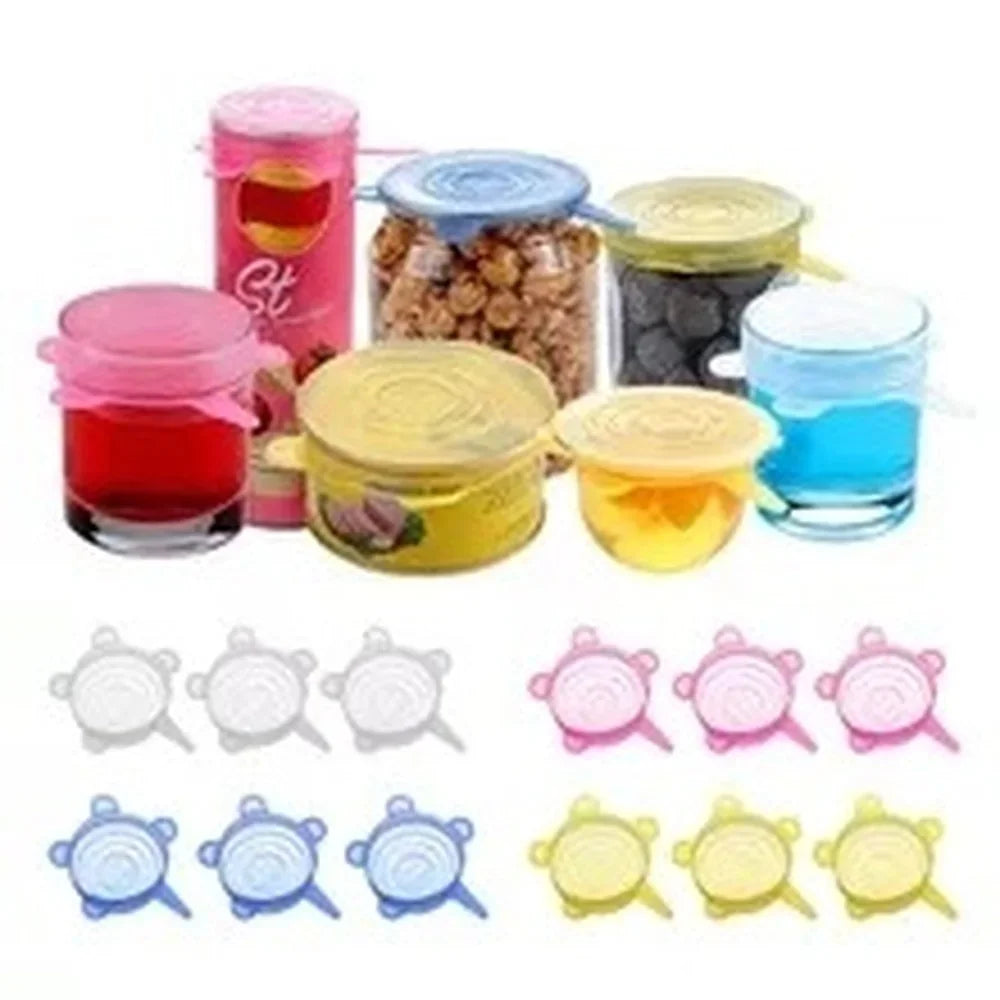 Tampas de Silicone Reutilizáveis 13 Peças