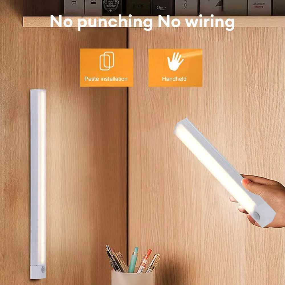 Luminária LED Barra com Sensor de Movimento para Armário e Cozinha – Recarregável