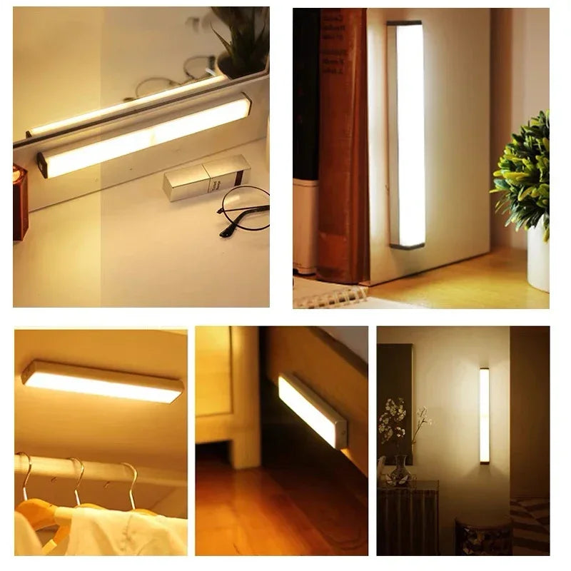 Luminária LED Barra com Sensor de Movimento para Armário e Cozinha – Recarregável